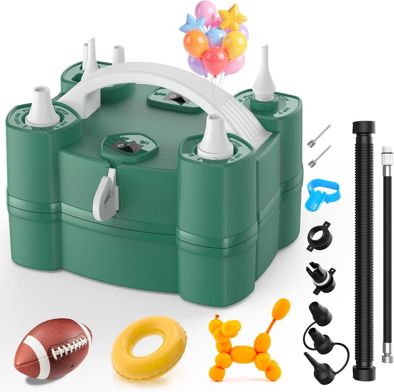 LooLaa Balloon Pump 4-in-1 Electric Balloon Inflator with Triple Inflating Ports for All Balloons Air Filler Machine for Sports Balls Inflator Deflator for Inflatables - Image 1